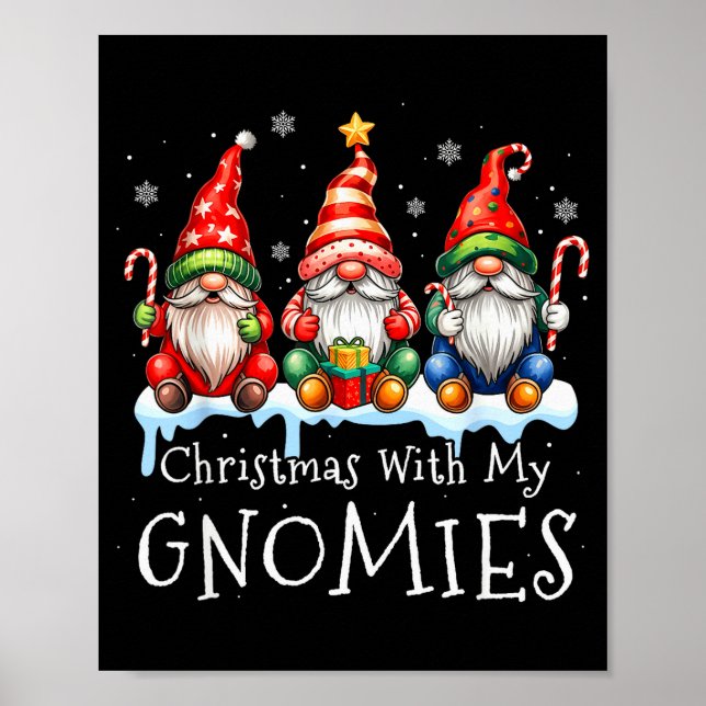 Poster Christmas With My Gnomies Buffalo Plaid Gnome Fami (Frente)
