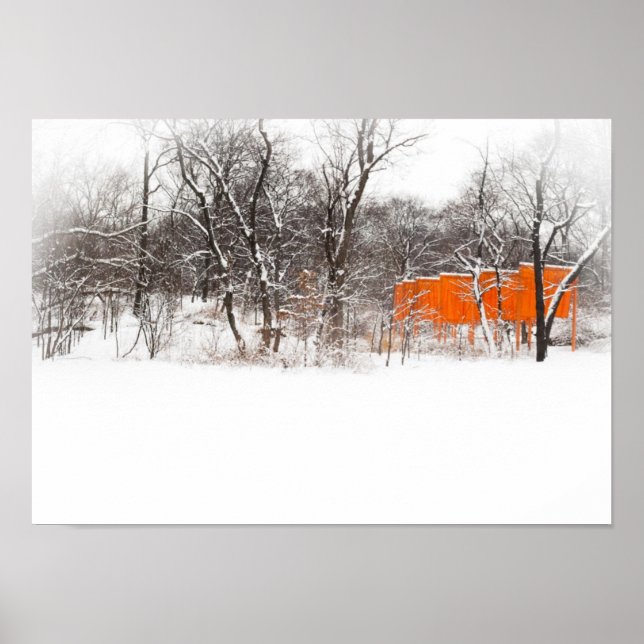 Poster Christo "The Gates" no Central Park (Frente)