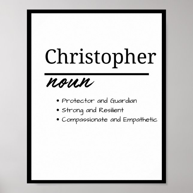 Poster Christopher, Boy Personated Name Definition (Frente)