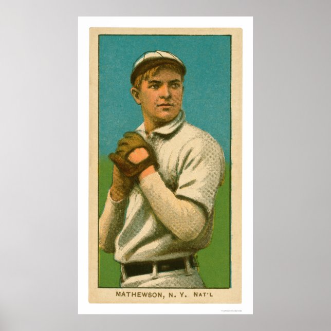 Póster Christy Mathewson Baseball 1909 (Frente)