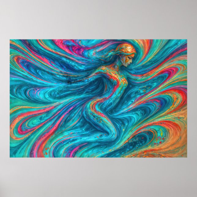Poster “Chromisca” - Retrato da Encantadora Fluida (Frente)