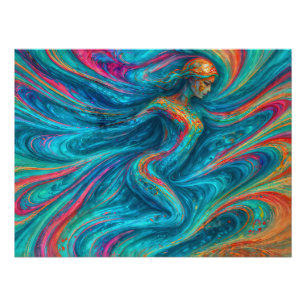 Póster “Chromisca” - Retrato da Encantadora Fluida