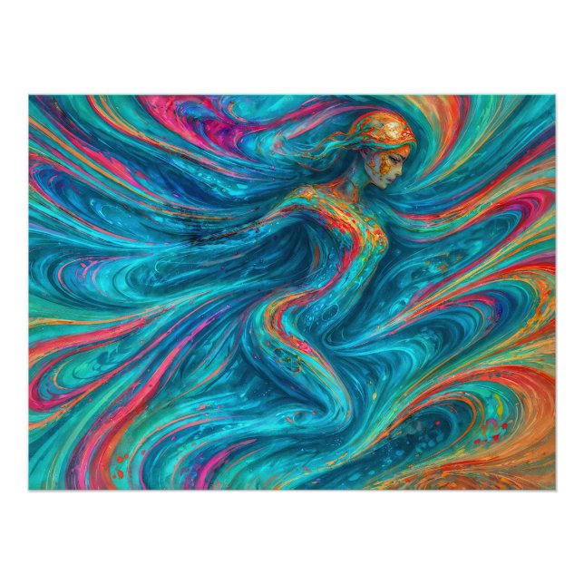 Póster “Chromisca” - Retrato da Encantadora Fluida (Frente)
