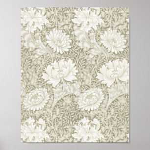 Poster Chrysanthemum Ivory, William Morris