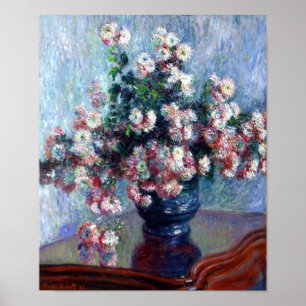 Poster Chrysanthemums by Claude Monet