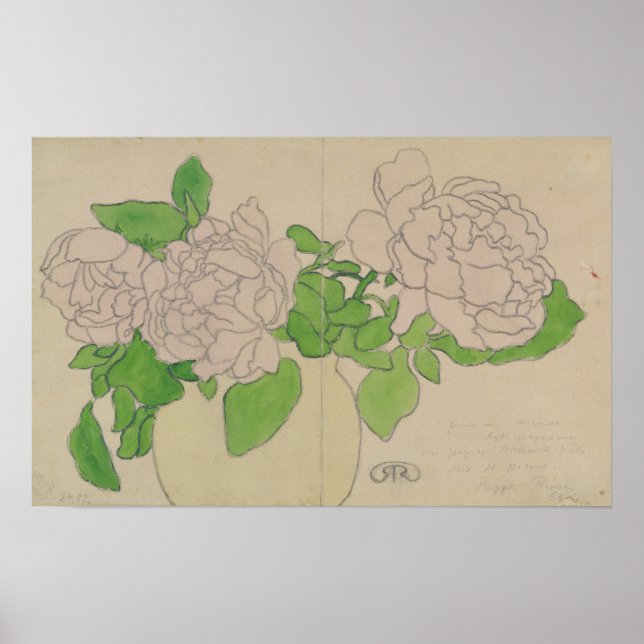 Póster Chrysanthemums, c.1900 (Frente)