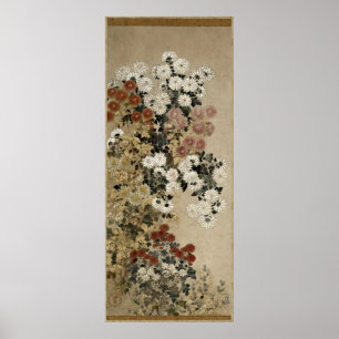 Póster Chrysanthemums por Master of I-Nen Seal