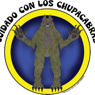Poster Chupacabra Críptido 90s Retro Cuidado Con Los Chup