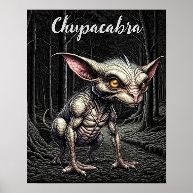 Poster Chupacabra no Woods Cryptid (Frente)