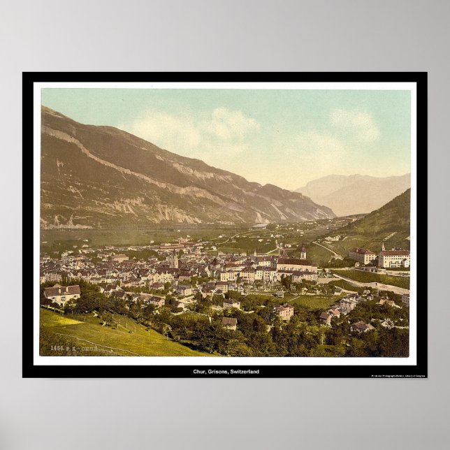Póster Chur, Grisons, Suiça (Frente)