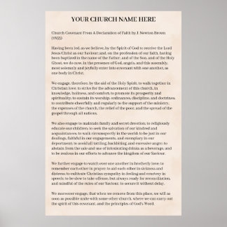 Poster Church Covenant