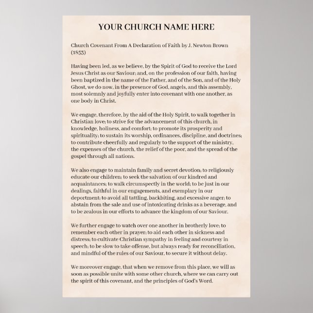 Poster Church Covenant  (Frente)