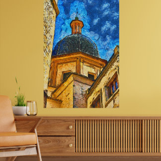 Poster Church in Burriana, Spain travel