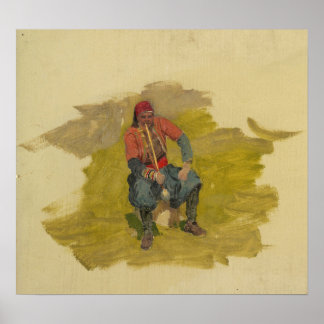 Poster Church - Near East Man Donkey 1868