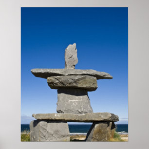 Póster Churchill, Manitoba. Inukshuk