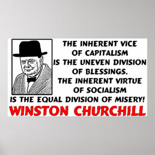 Poster Churchill: O socialismo é miséria!