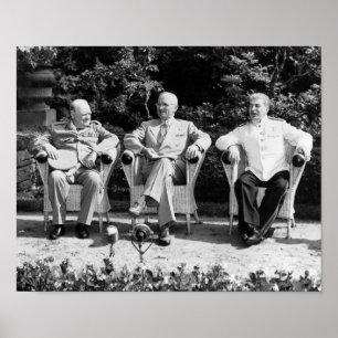 Poster Churchill, Truman e Stalin - Potsdam - 1945