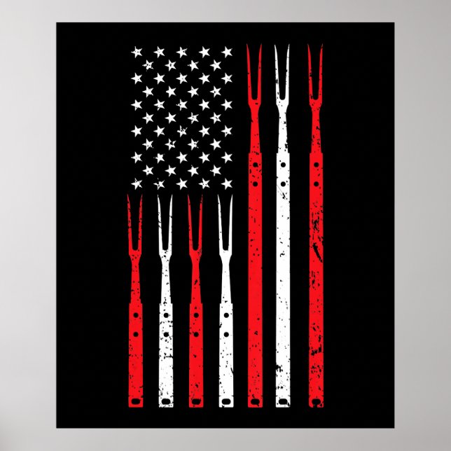 Poster Churrasco | Camisa Para Pais Masculinos Presente P (Frente)