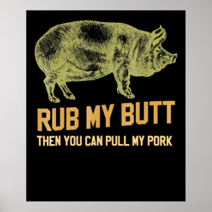 Poster Churrasco   CHURRASCO Grill Pig Funny Pork Id Fuma