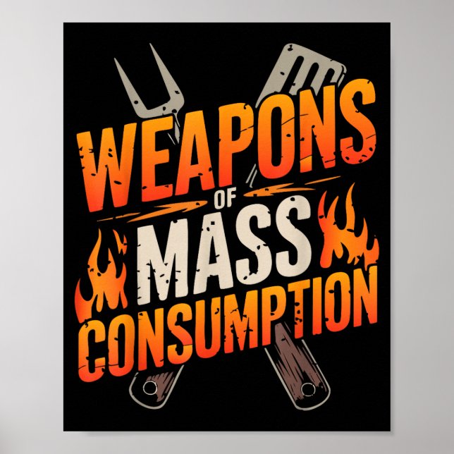 Poster Churrasco churrasco piada grelhar mestre chefe fum (Frente)