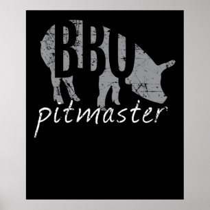 Poster Churrasco CHURRASCO Pitmaster Pig Grill Fars Day
