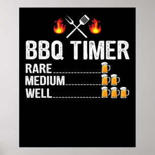 Poster CHURRASCO   CHURRASCO Timer Bebendo Grelha
