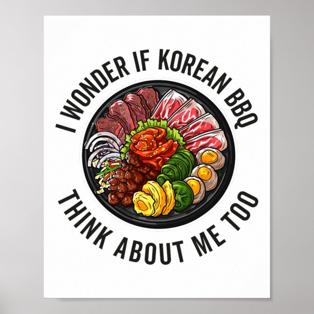 Poster Churrasco coreano Engraçado Comida de Byrbecue na  (Frente)
