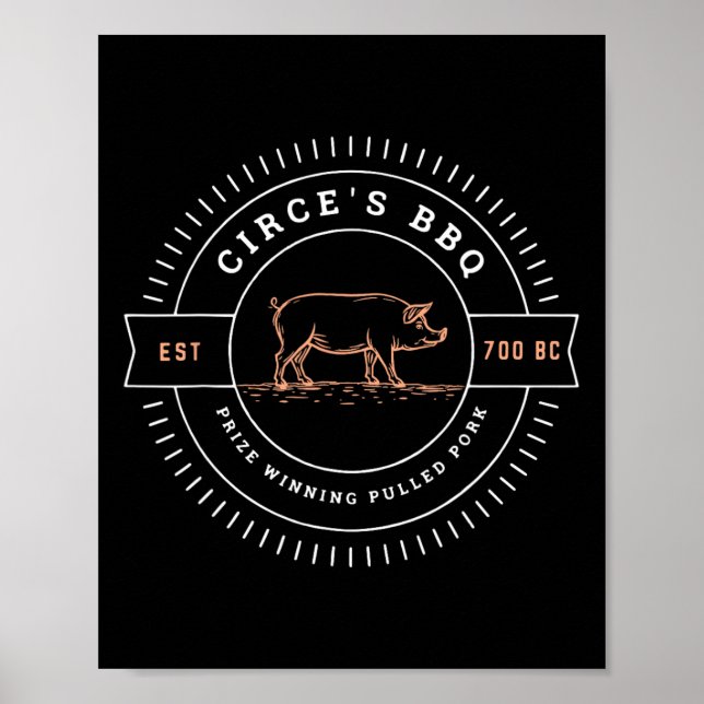 Poster Churrasco da Circe Mitologia Grega Engraçada 1  (Frente)