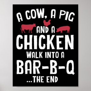 Poster Churrasco de Bar Fumado Engraçado Engraçado