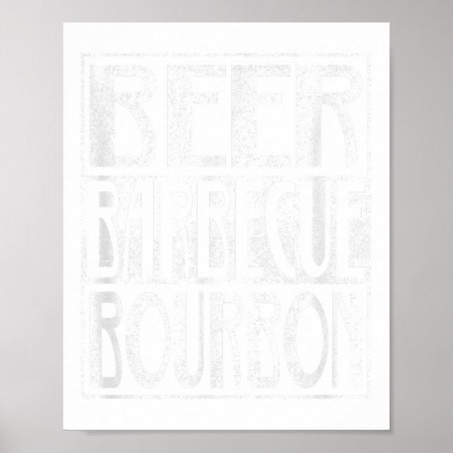 Poster Churrasco de Barbeque Bourbon com Fumaça de Beer Á (Frente)