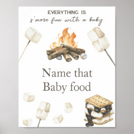 Poster Churrasco de bebê Nome da comida para bebê