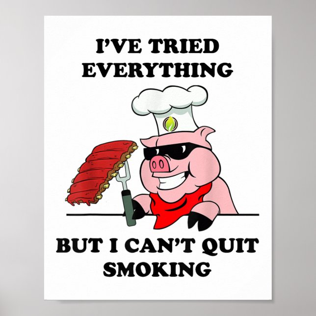 Poster Churrasco De Grelha Principal Sair De Fumar Carne  (Frente)