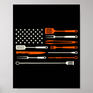 Poster Churrasco defumador churrasqueira chef ferramentas