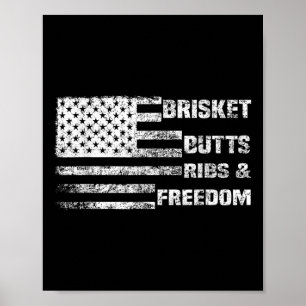 Poster Churrasco Engraçado, Bumbuns De Bolsa E Liberdade,