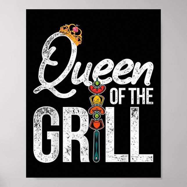 Poster Churrasco Engraçado Chef Mulheres Presentes Gritan (Frente)