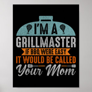 Poster Churrasco Engraçado Eu Sou Um Grillmaster Homens G