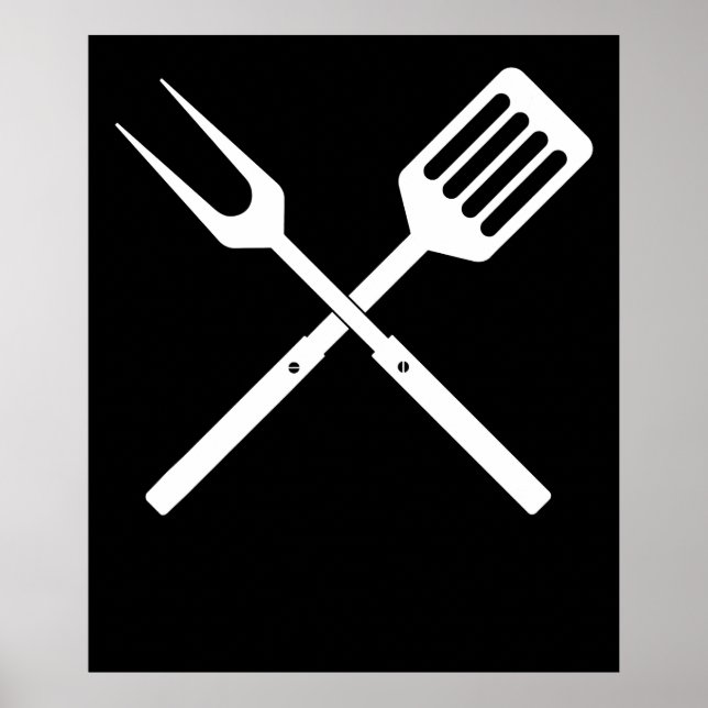 Poster Churrasco | Ferramentas de grelhar de CHURRASCO no (Frente)