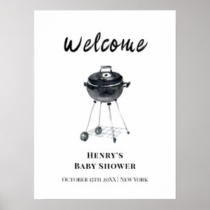 Poster Churrasco minimalista moderno de boas-vindas