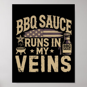 Poster Churrasco Patriótico Carne Fumante Usa Griling Byr