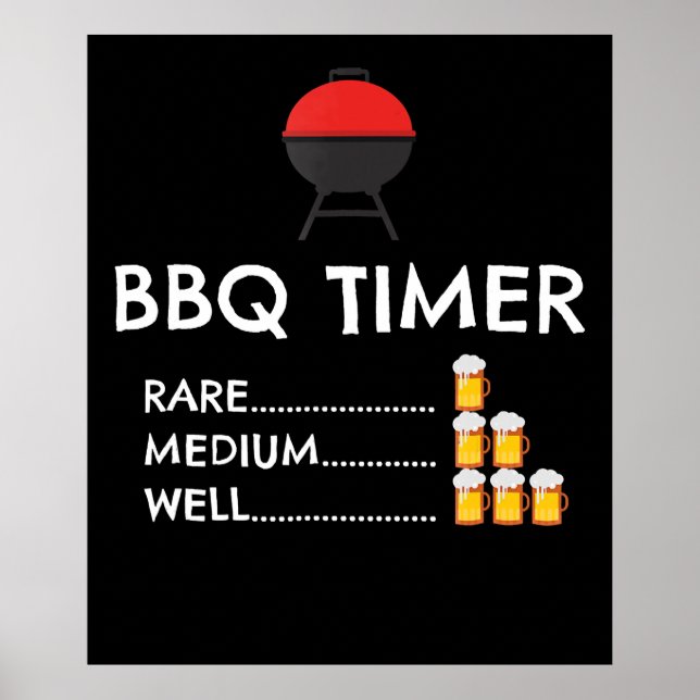 Poster Churrasco |Presente de Grelha Funny Grill do Churr (Frente)
