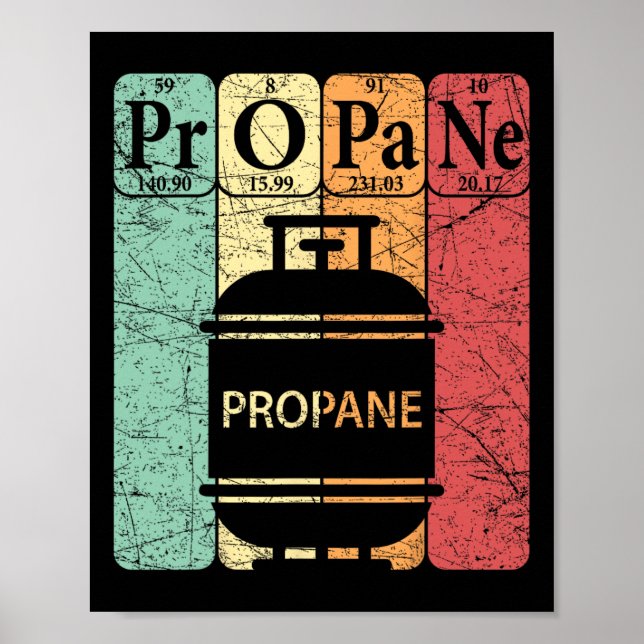 Poster Churrasco Propano Elementos de Mesa Periódicos Gri (Frente)