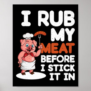 Poster Churrasco Sarcástico e Sujo - Eu Esfrego Minha Car