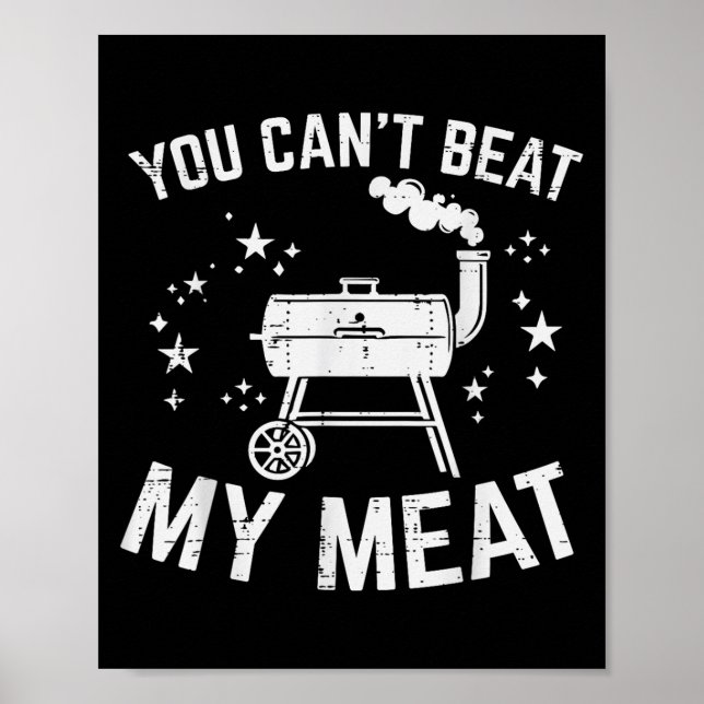 Poster Churrasco Você Não Pode Bater Meu Churrasco Engraç (Frente)