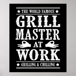 Poster CHURRASCOS Famoso Mestre De Grill Do Mundo No Tr