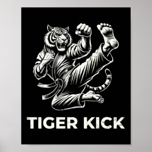 Poster Chute de Tigre de Karatê Feroz Artes Marciais 