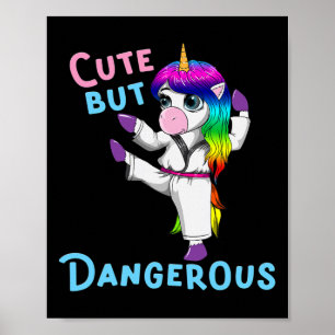 Poster Chute de Unicórnio de Caratê Artes Marciais Jiu Ji