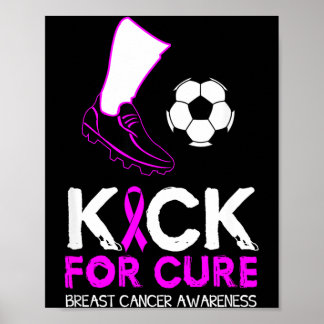 Poster Chute para design de bola de futebol câncer de mam