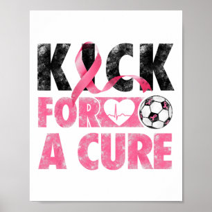 Poster Chute Para Um Rigbo Rosa De Consciência Do Cancer