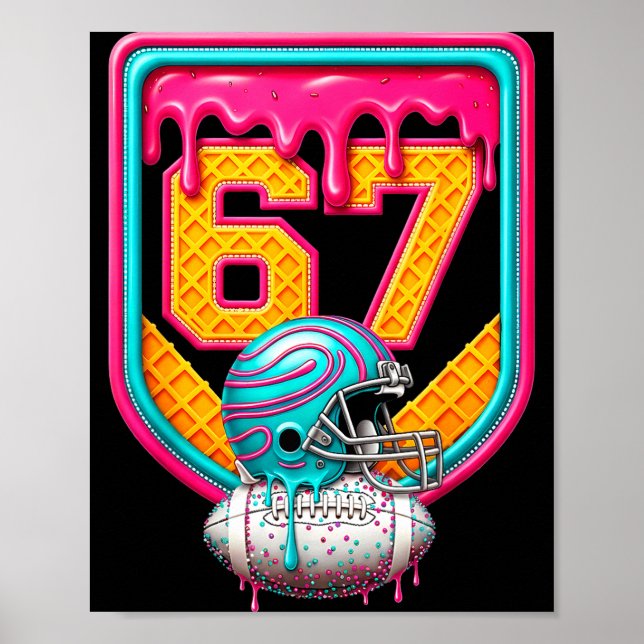 Poster Chuteira Número 67 Jogador de Futebol  (Frente)