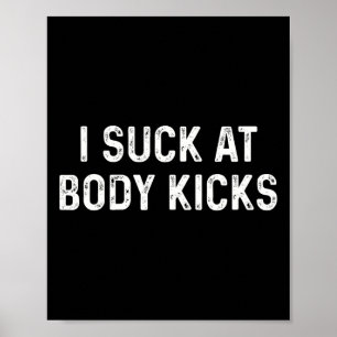 Poster Chutes Corporais Engraçados de Kickboxing Muay Tha